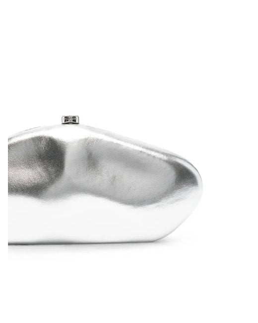 Cult Gaia Gray Caldera Sculpted Clutch Bag