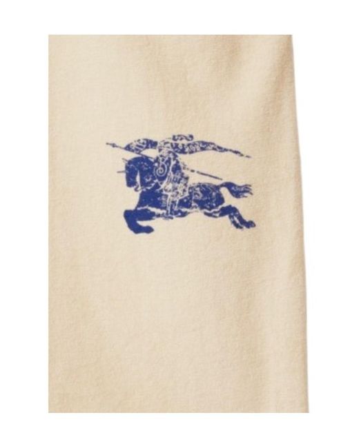 Burberry Natural Logo Jacquard Towelling-Finish Crewneck T-Shirt for men