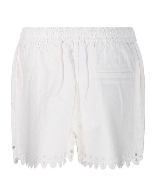Isabel Marant White Isabel Marant Étoile Drawstring Shorts