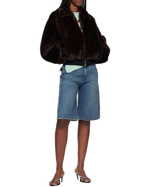 Coperni Blue Logo-Belt Shorts