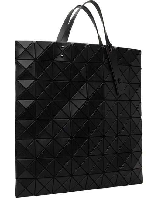 Issey Miyake Black Geometric Patterned Top Handle Bag