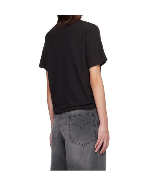 Lu'u Dan Black Thrash Crew Neck T-Shirt for men