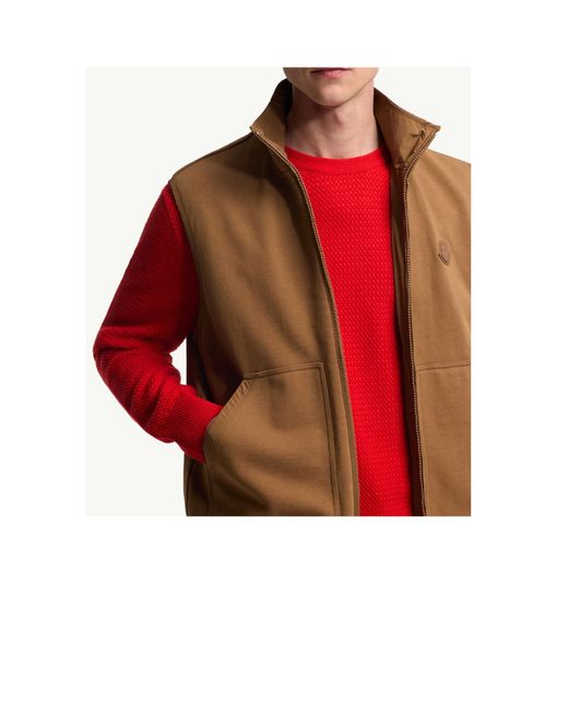 Moncler Brown Reversible Zip-Up Gilet for men