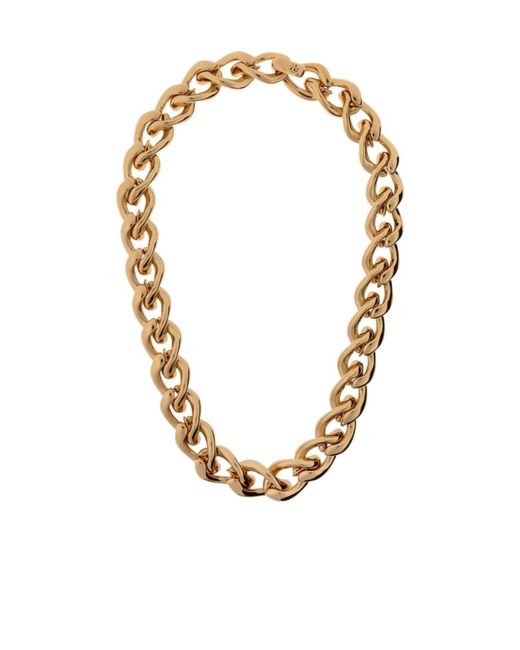 Tory Burch Metallic Chain-Link Short Necklace