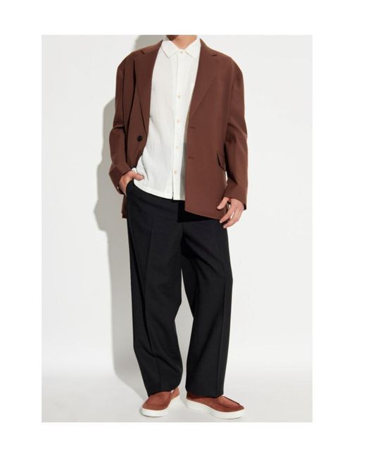 Lanvin Brown Single-Breasted Blazer for men