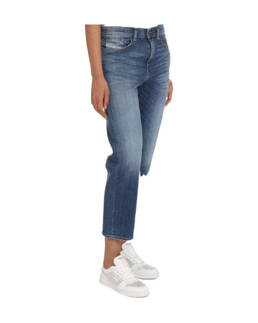DIESEL Blue High Waist Denim Jeans