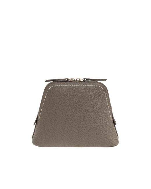 Maison Margiela Brown 5Ac Leather Wash Bag for men