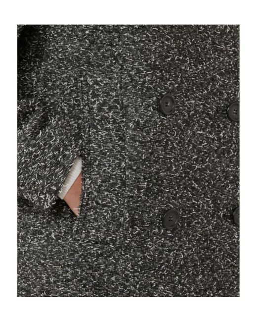 Sportmax Gray Double-Breasted Coat