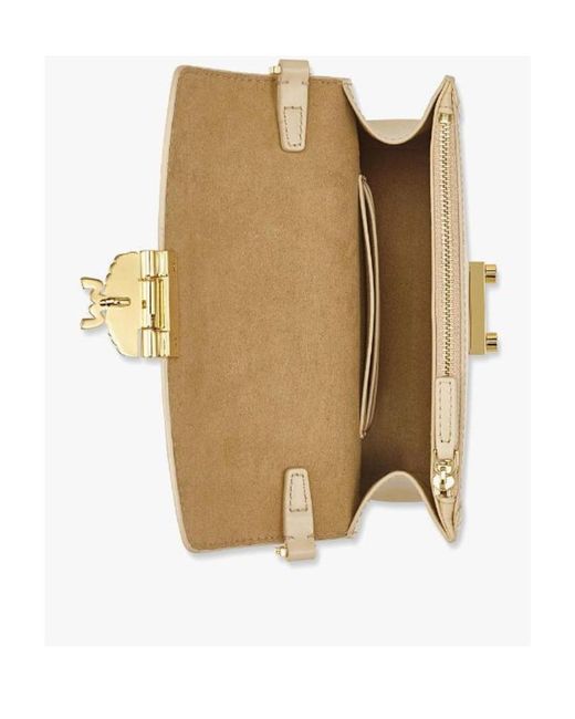 MCM Natural Logo Shoulder Bag