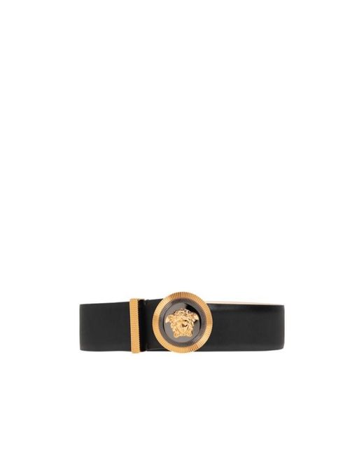 Versace White Medusa Plaque Logo Buckle Belt