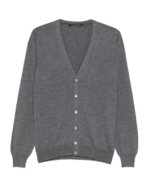 Tagliatore Gray Long-Sleeved Sweater for men