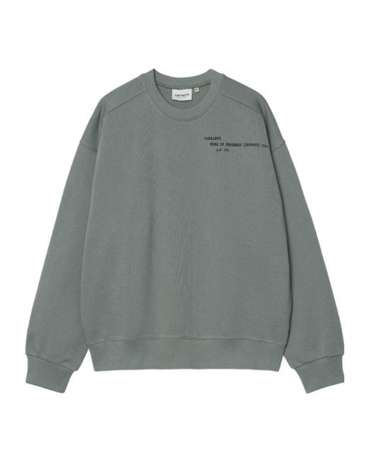 Carhartt Gray Punched Sweatshirt for men