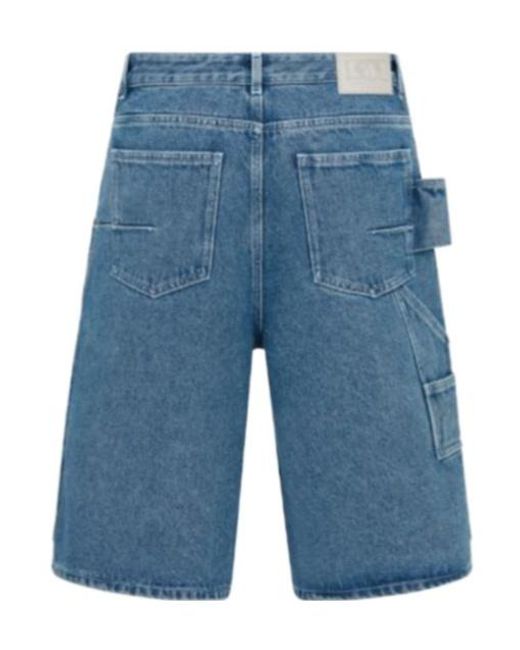 Dior Blue Homme Cannage Carpenter Bermuda Shorts for men