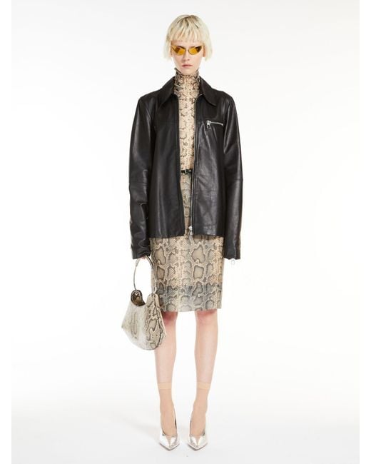 Sportmax Black Zip-Up Long-Sleeved Jacket