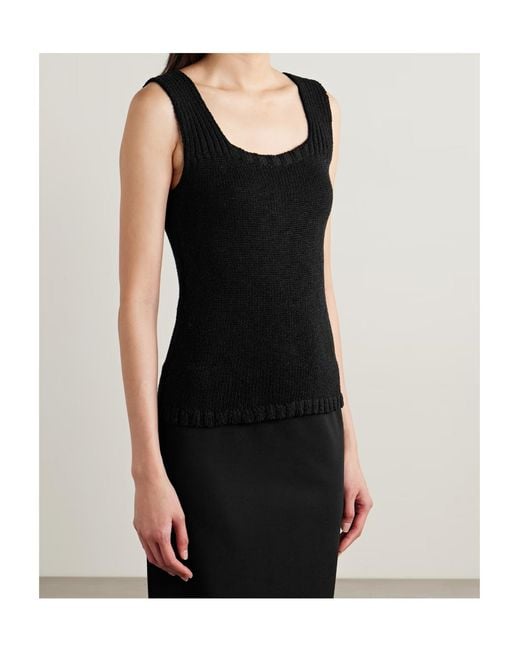 Khaite Black Wil Cotton Tank
