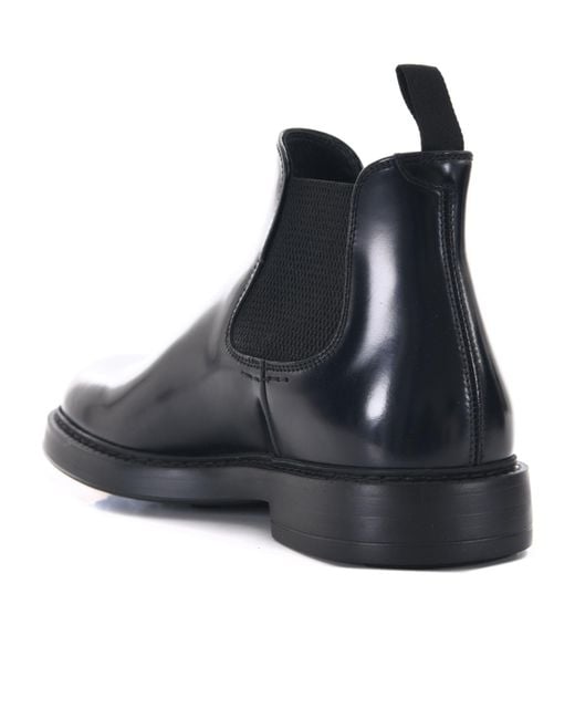 Doucal's Black Beatles Ankle Boots for men