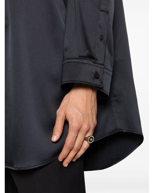 Versace White La Medusa Greca Ring for men