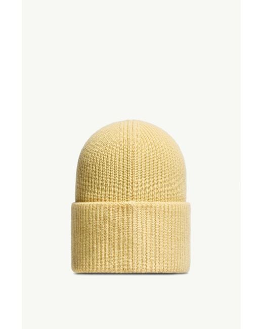 Moncler Yellow Wool Cashmere Blend Beanie