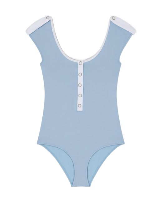 GIMAGUAS Blue Ale Buttoned Swimsuit