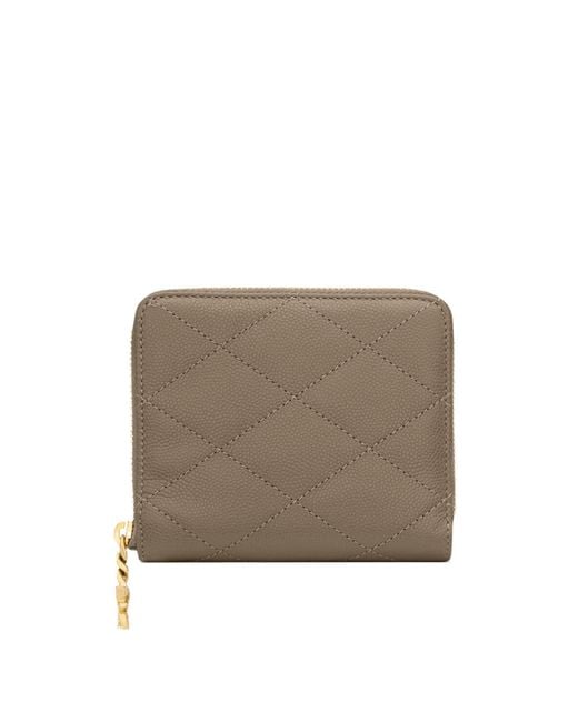 Saint Laurent Natural Zipper Wallet