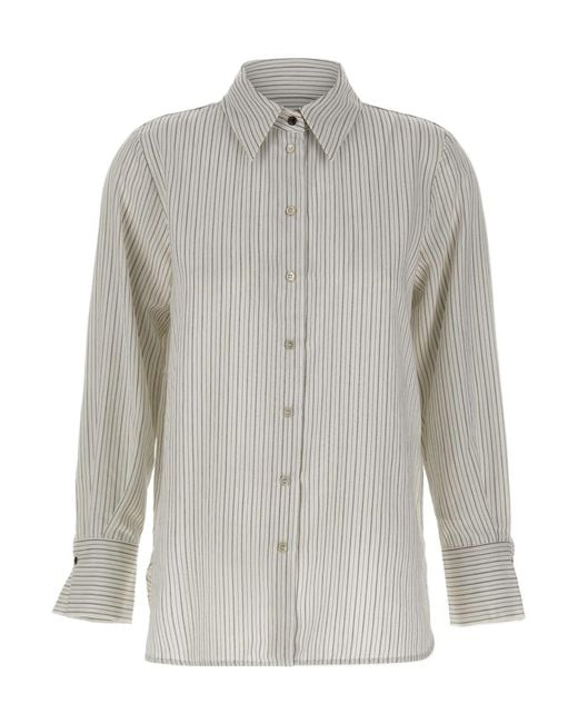 Marella Gray Striped Shirt