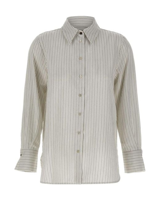 Marella Gray Striped Shirt