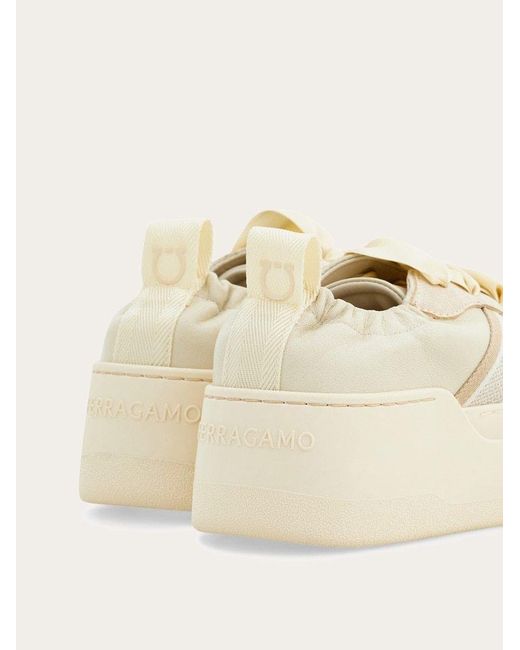 Ferragamo Natural Wedge Sneaker