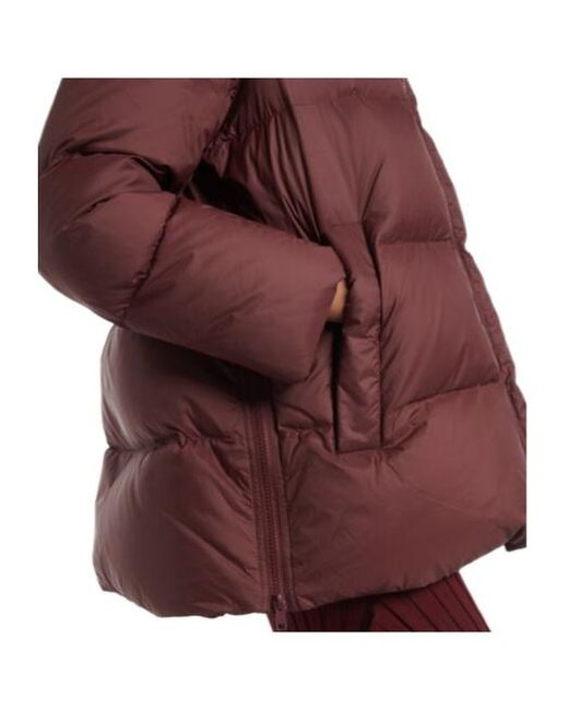 Yves Salomon Red Warm Hooded Down Jacket