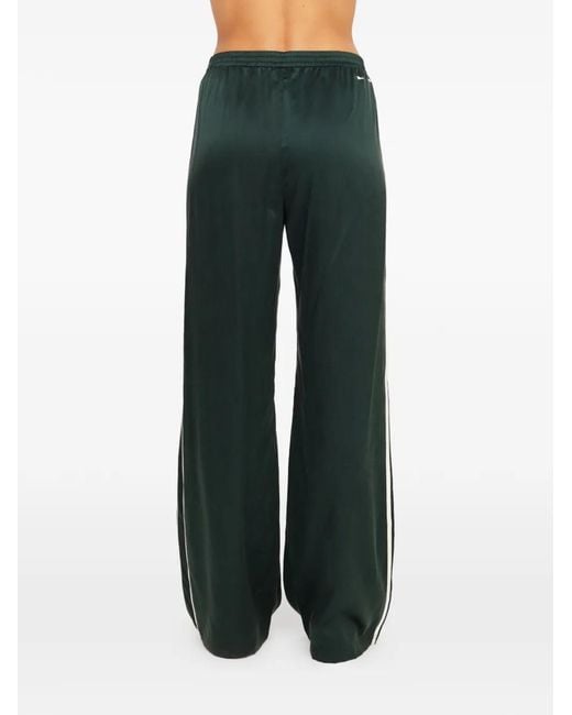 The Upside Green Marnie Wide-Leg Silk Trousers