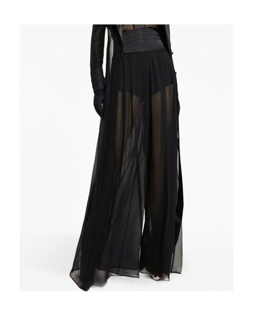Dolce & Gabbana Black Silk Trousers