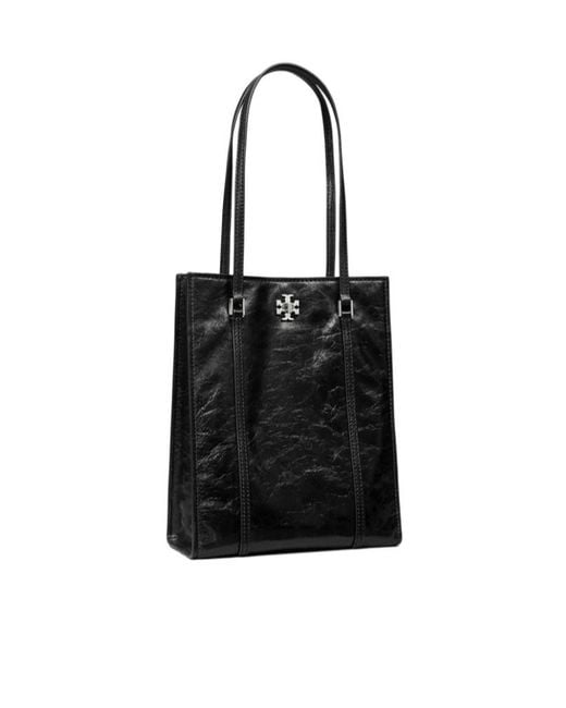 Tory Burch Black Kira Turnlock Small Tote Bag