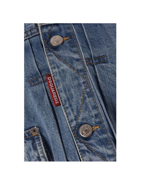 DSquared² Blue Heritage Buttoned Denim Jacket for men