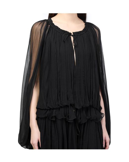 Chloé Black Mini Ruffled Dress