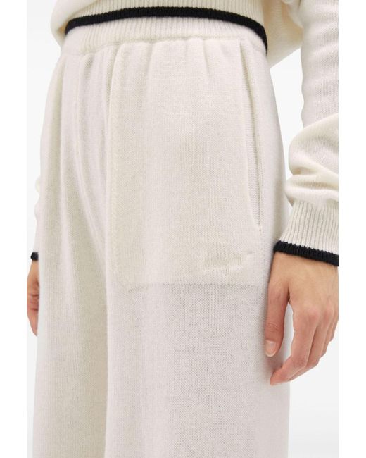 MSGM White Wide-Leg Trousers