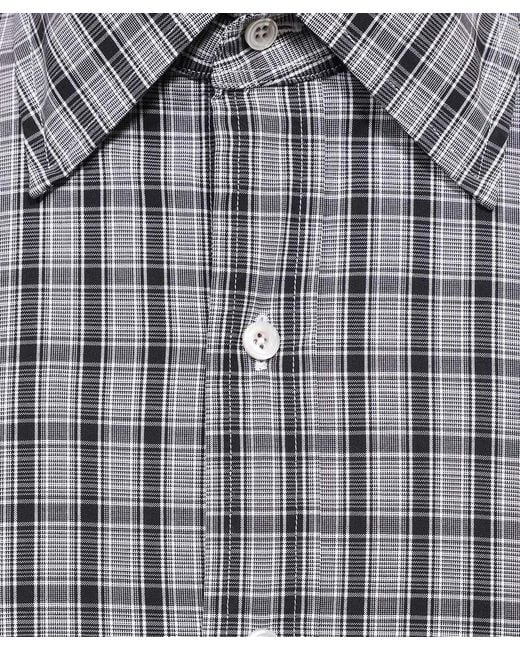 Tom Ford Blue Checkered Shirt for men