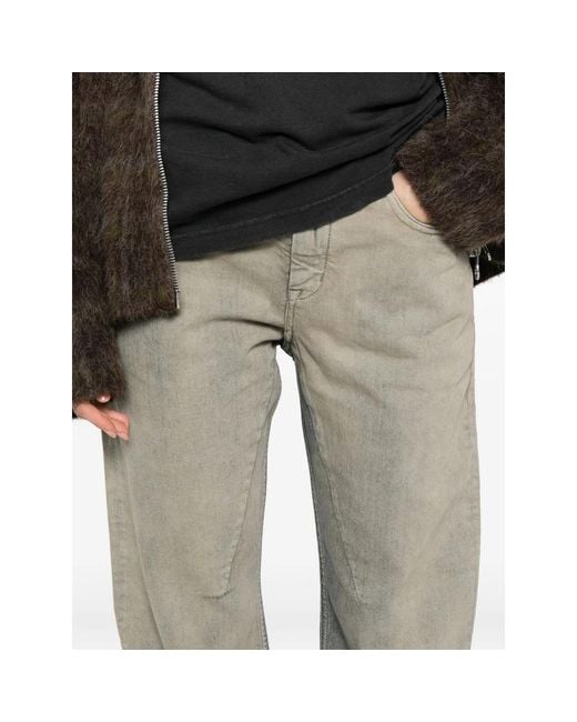 Rick Owens Gray Concordians Fog Cut Pants