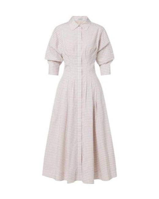 Jonathan Simkhai Multicolor Jazz Gingham Cotton-Blend Shirt Dress