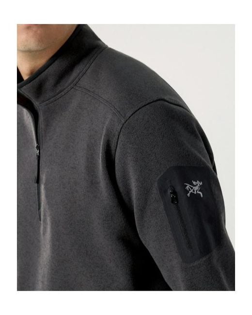 Arc'teryx Gray Covert 1/2 Zip-Up Sweater for men