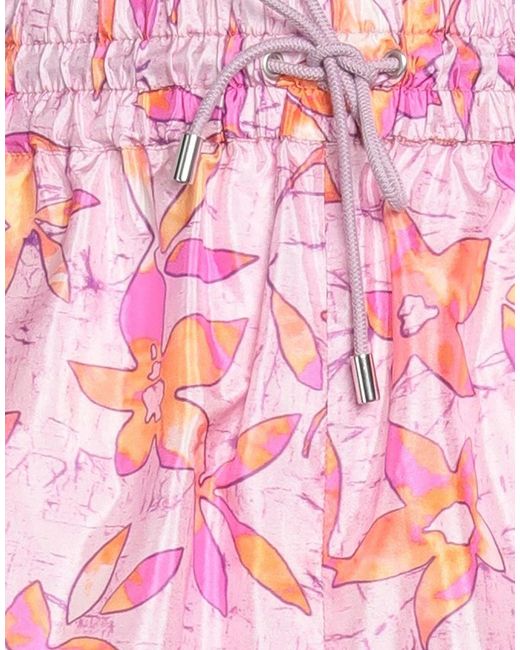 Isabel Marant Pink Floral Printed Satin Shorts