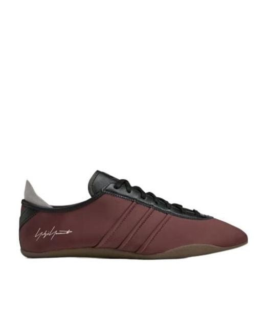 Y-3 Brown Satin-Paneled Lace-Up Trainers for men