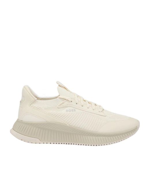 Boss Natural Ttnm Evo Panelled Sneakers for men