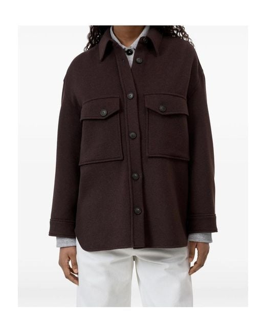 Closed Purple Button-Up Oversized Jacket