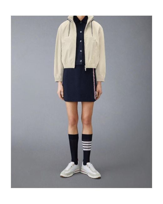 Thom Browne Blue Striped Sleeveless Buttoned Shirt
