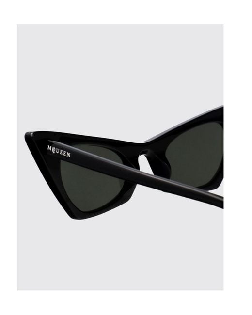 McQueen White Eyewear Cat-Eye Frame Sunglasses
