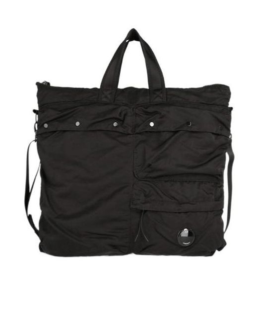 C P Company Black Logo Shoulder Bag for men