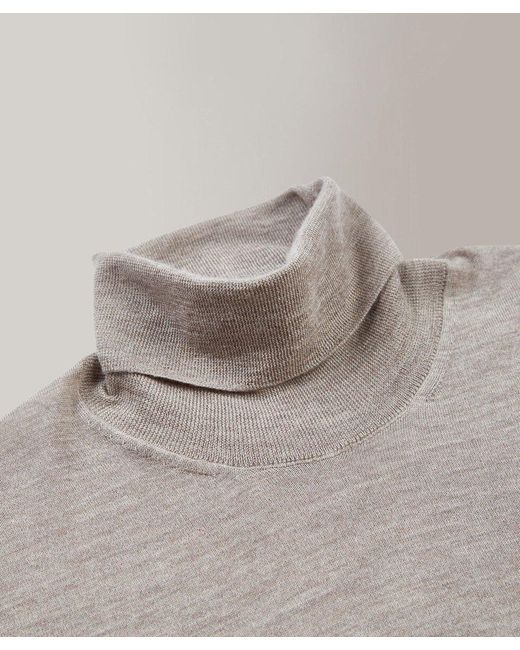 Zanone Gray Roll-Neck Sweater for men