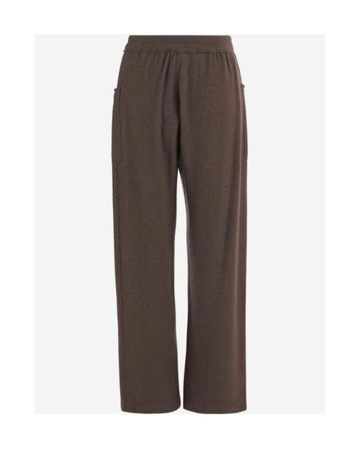 Giorgio Armani Brown Patch Pocket Wide-Leg Pants