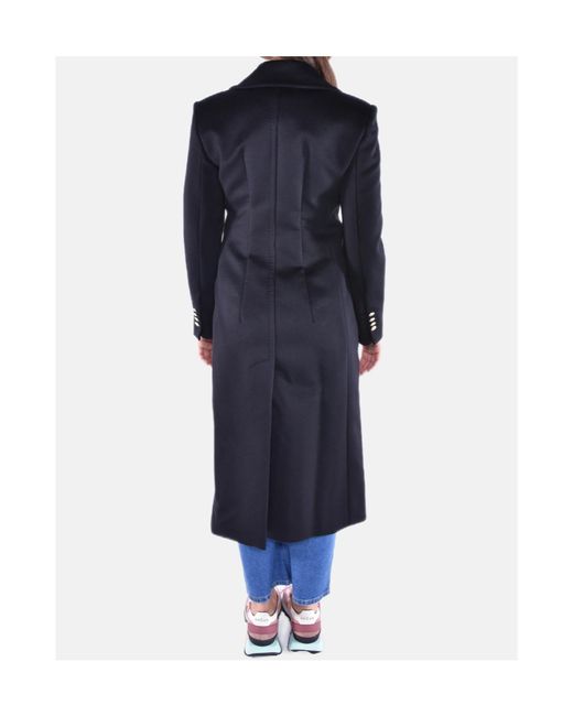 Max Mara Blue Studio Double-Breasted Long-Sleeved Coat