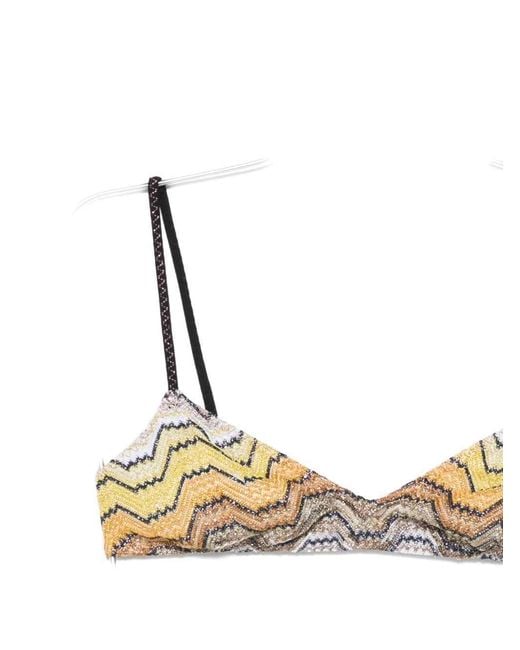Missoni White Zigzag-Knit Bikini