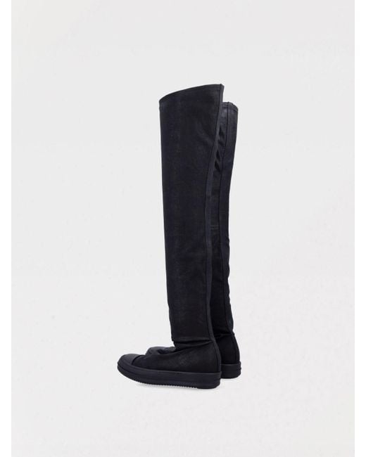 Rick Owens Black Knee-High Sock Sneakers
